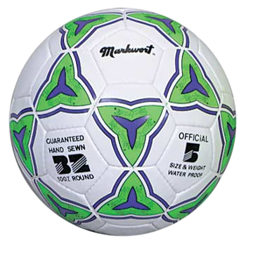 Markwort Size 5 White, Green, & Purple Soccer Ball