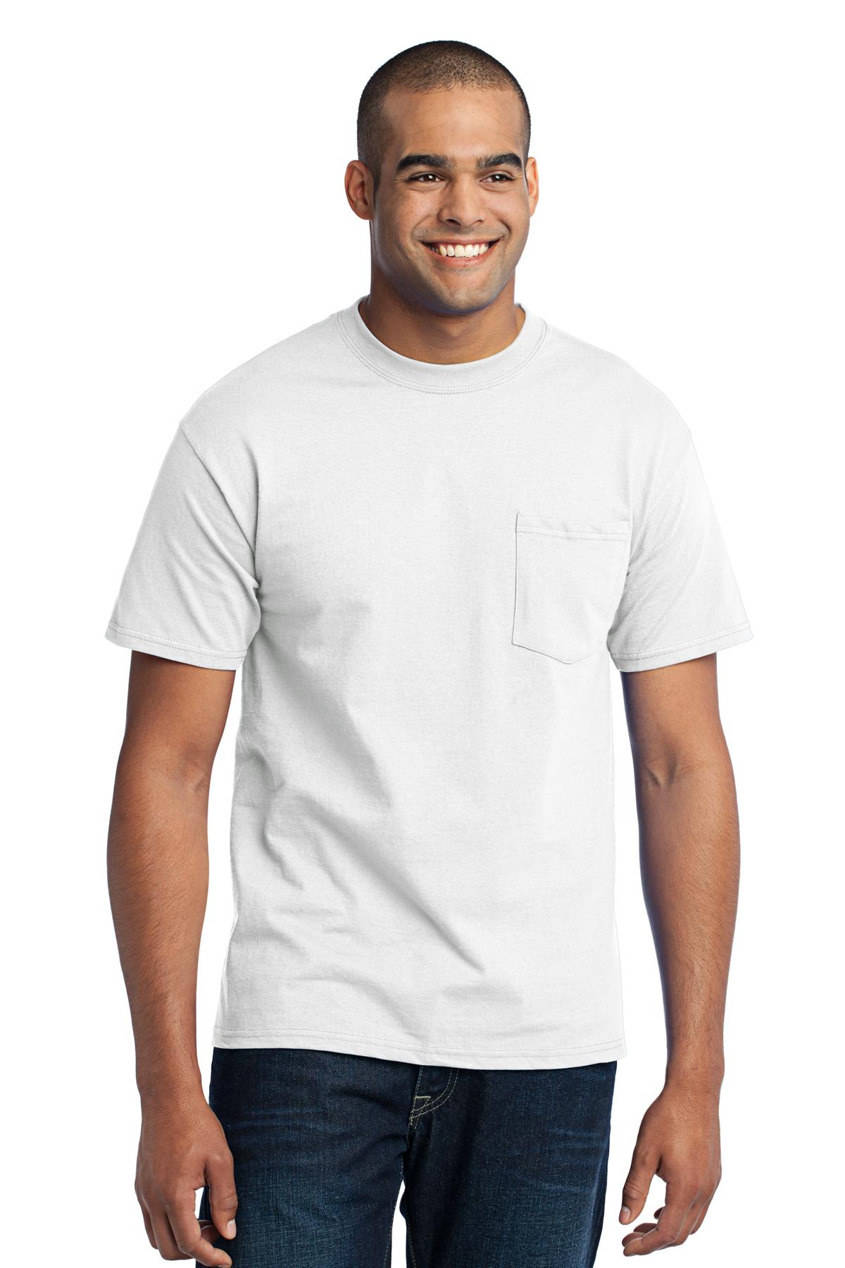 Port & Company Men's Tall Core Blend Pocket Tee - Picture 2 of 20