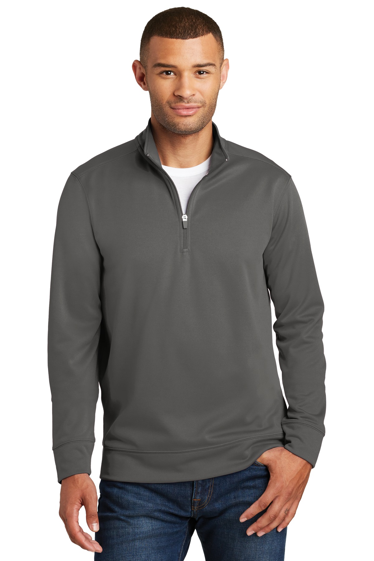 Port & Company Men's Performance Fleece 1/4-Zip Pullover Sweatshirt - Picture 2 of 7