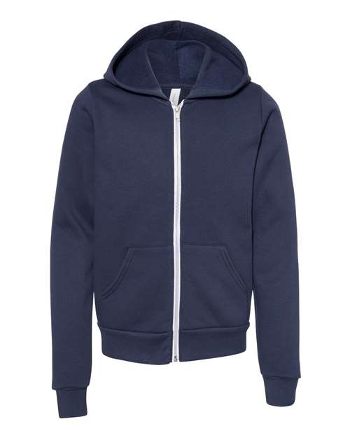 BELLA + CANVAS Youth Sponge Fleece Full-Zip Hoodie - Picture 11 of 12