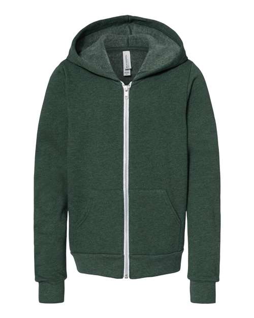 BELLA + CANVAS Youth Sponge Fleece Full-Zip Hoodie - Picture 7 of 12