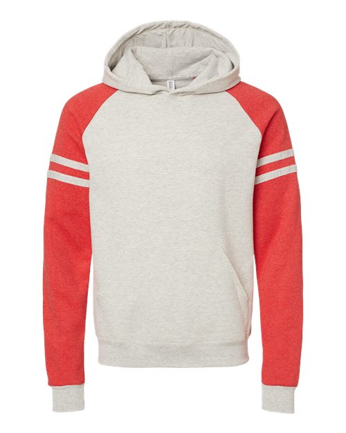 JERZEES Men's Nublend Varsity Colorblocked Raglan Hooded Sweatshirt - Picture 6 of 6