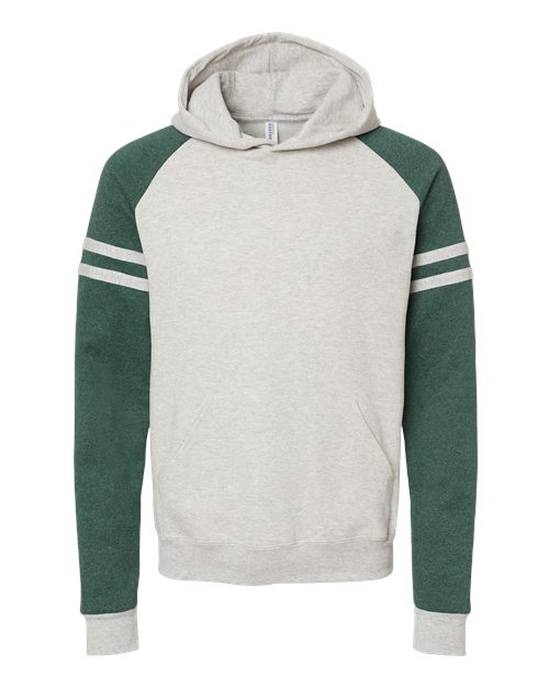 JERZEES Men's Nublend Varsity Colorblocked Raglan Hooded Sweatshirt - Picture 4 of 6
