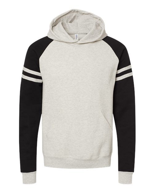 JERZEES Men's Nublend Varsity Colorblocked Raglan Hooded Sweatshirt - Picture 3 of 6