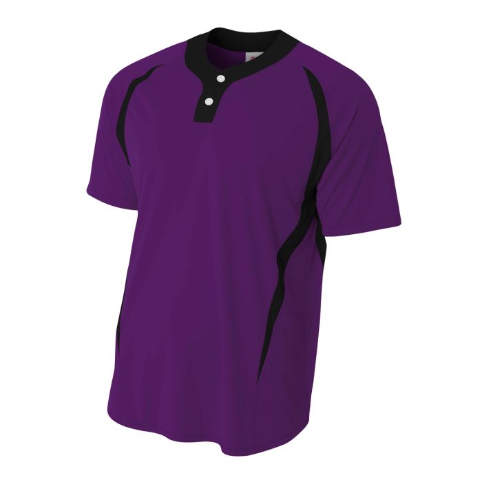 A4 Men's 2-Button Color Block Henley - Picture 9 of 12
