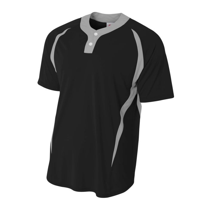 A4 Men's 2-Button Color Block Henley - Picture 3 of 12