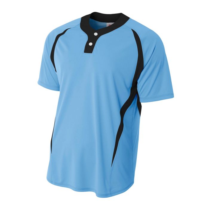 A4 Men's 2-Button Color Block Henley - Picture 6 of 12