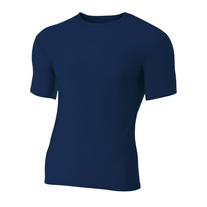 A4 Youth Short Sleeve Compression Crew T Shirt - Picture 5 of 10