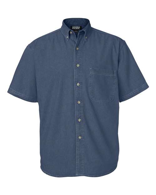 Sierra Pacific Men's Short Sleeve Denim Shirt - Picture 2 of 3