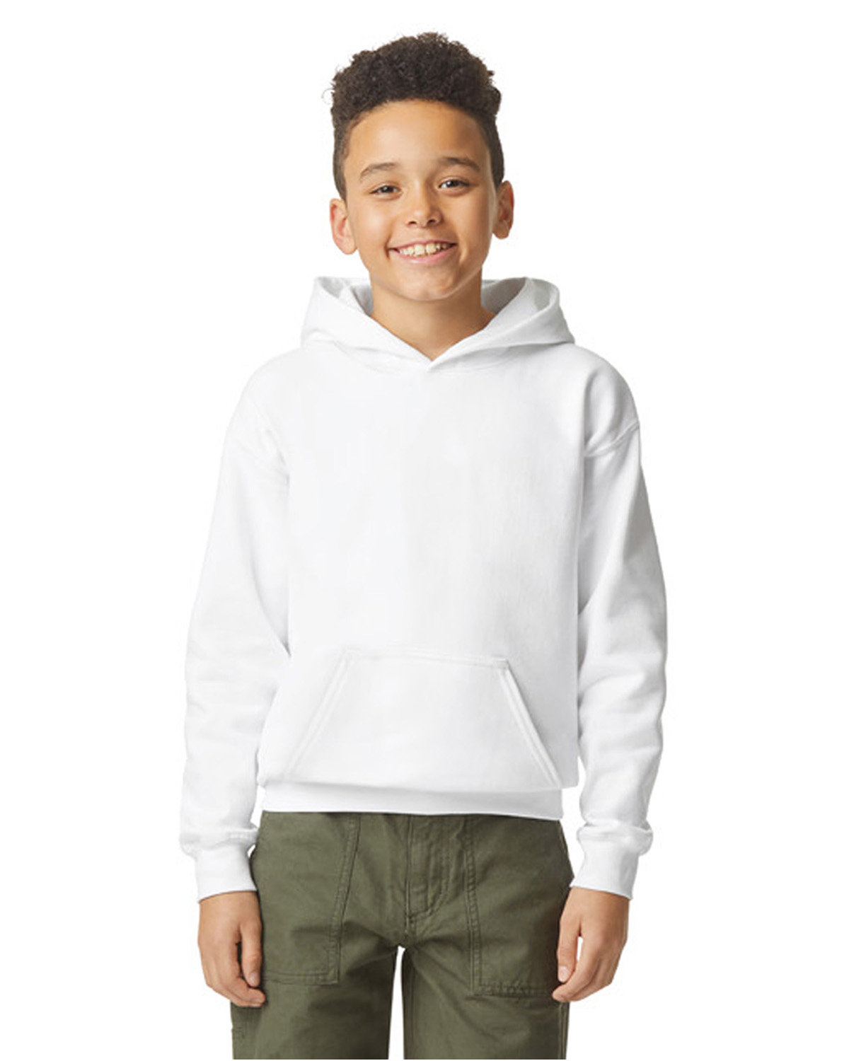 Gildan Youth Softstyle Fleece Hooded Sweatshirt - Picture 44 of 46