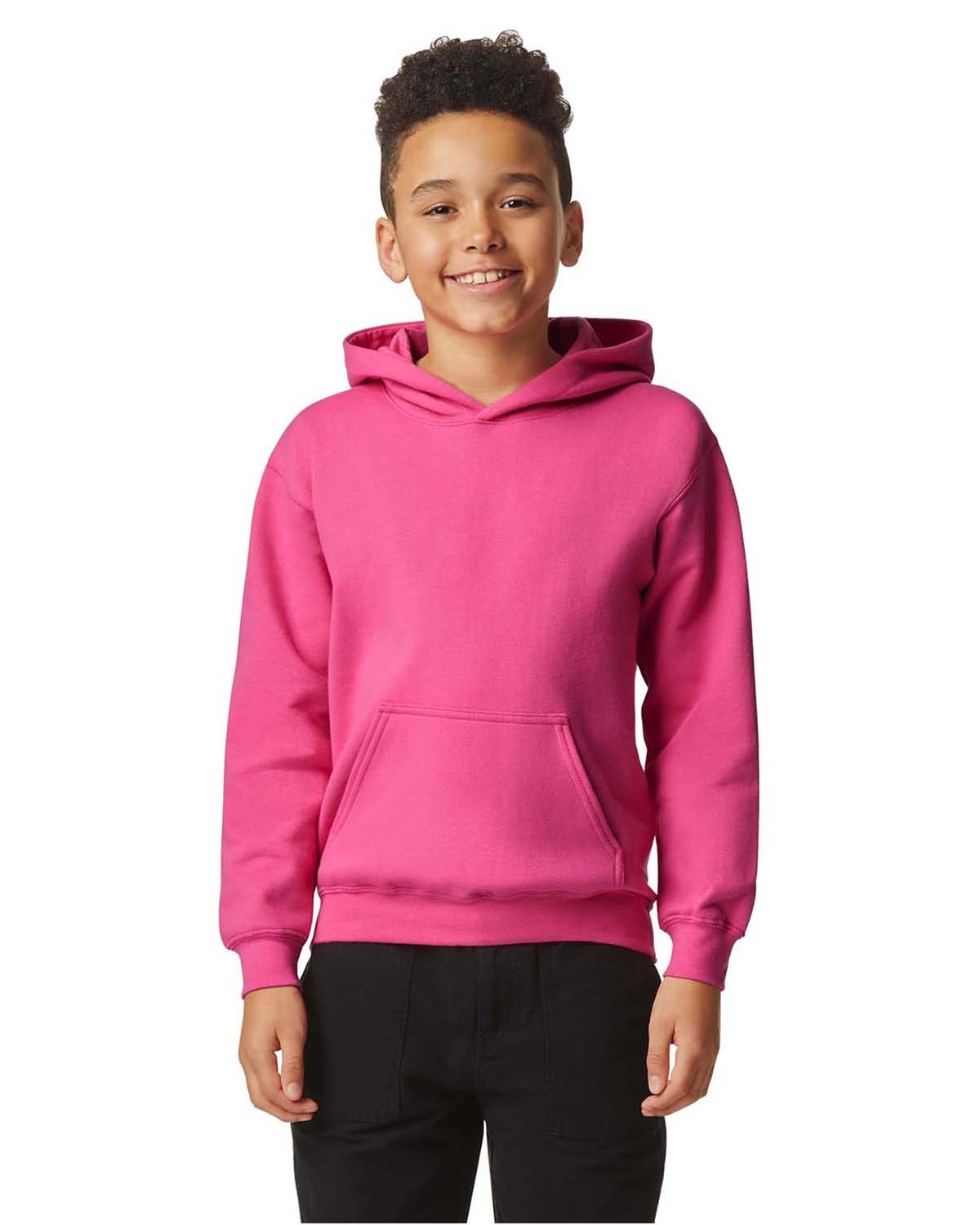 Gildan Youth Softstyle Fleece Hooded Sweatshirt - Picture 26 of 46