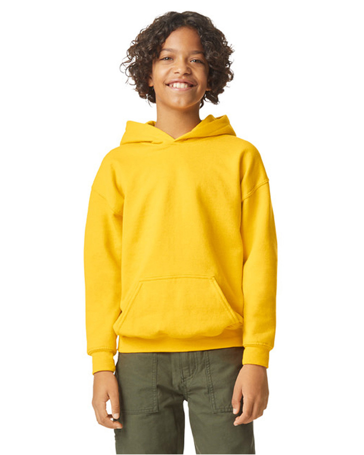 Gildan Youth Softstyle Fleece Hooded Sweatshirt - Picture 5 of 46