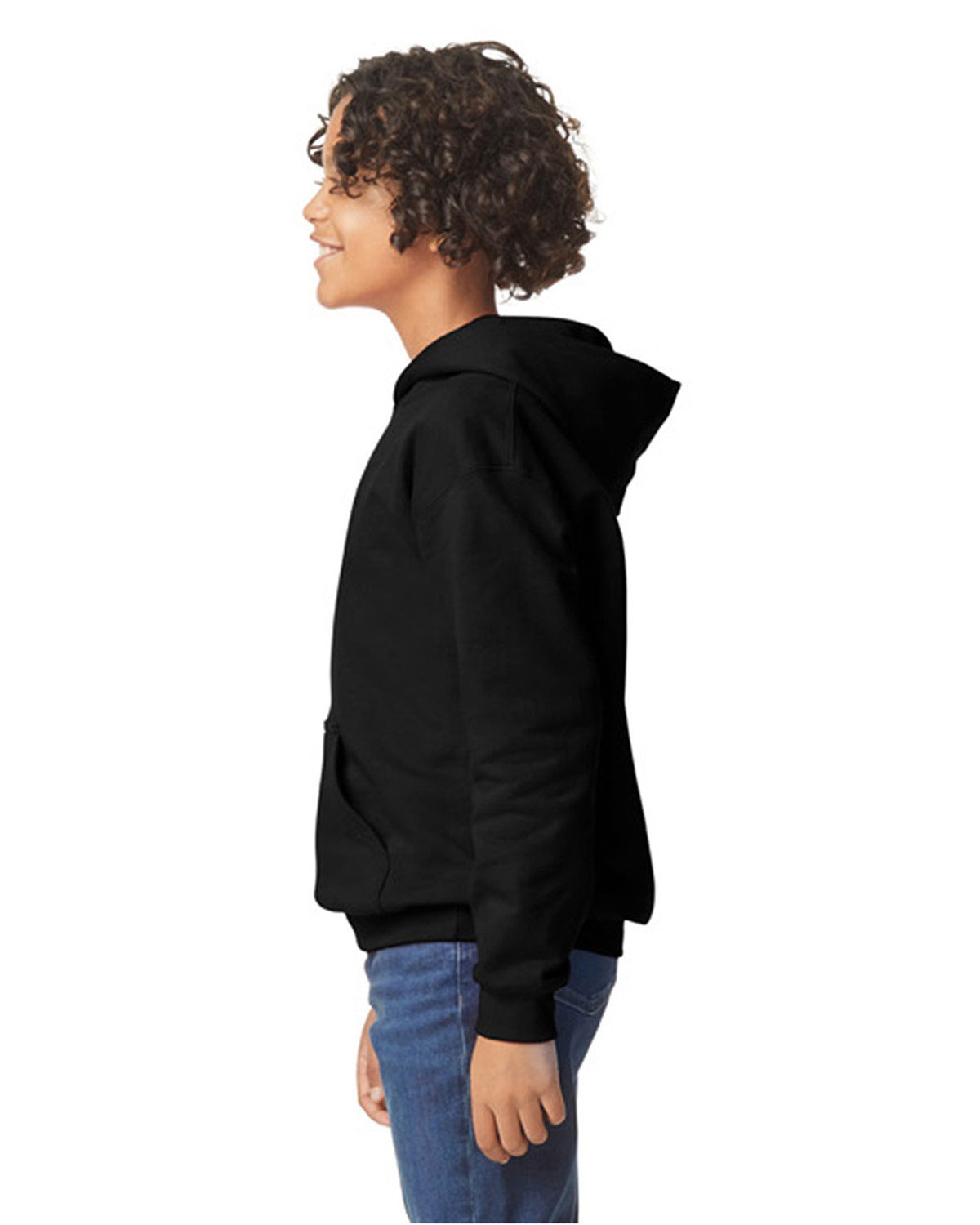 Gildan Youth Softstyle Fleece Hooded Sweatshirt - Picture 4 of 46