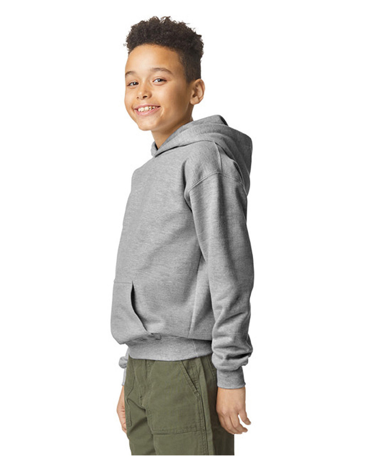 Gildan Youth Softstyle Fleece Hooded Sweatshirt - Picture 37 of 46