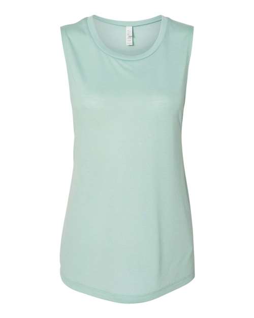 BELLA+CANVAS Women's Flowy Scoop Muscle Tank Top BC8803 - Picture 29 of 92