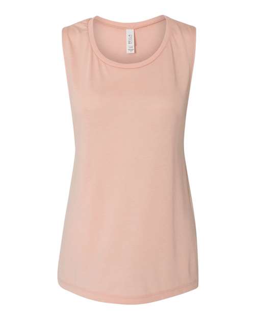 BELLA+CANVAS Women's Flowy Scoop Muscle Tank Top BC8803 - Picture 65 of 92