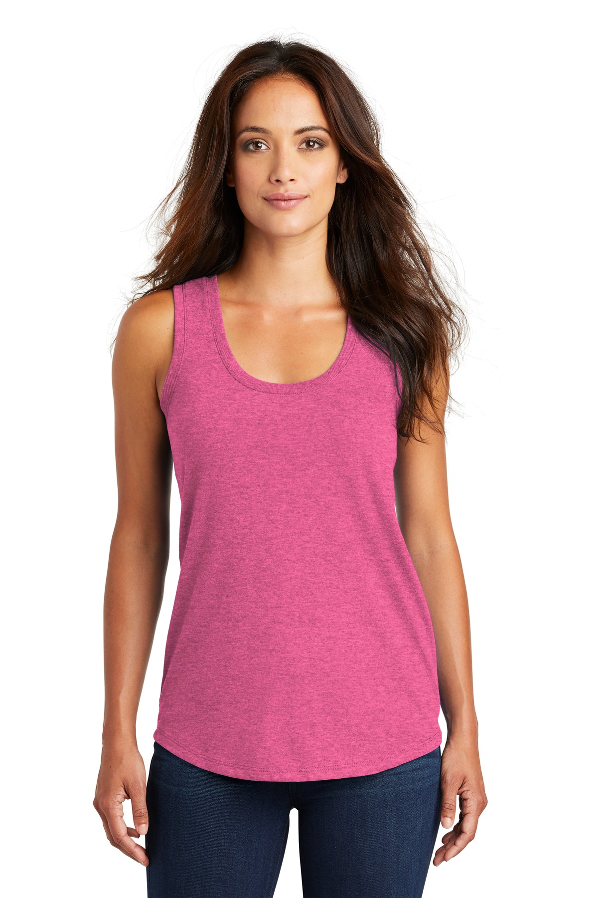District Women's Perfect Tri Racerback Tank. DM138L - Picture 10 of 57