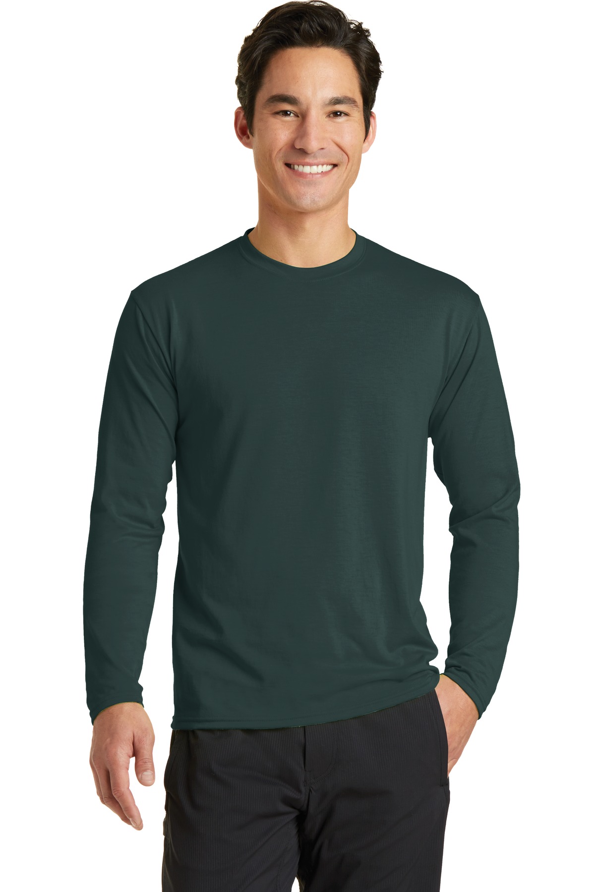 Port & Company Men's Long Sleeve Performance Blend Tee - Picture 7 of 15