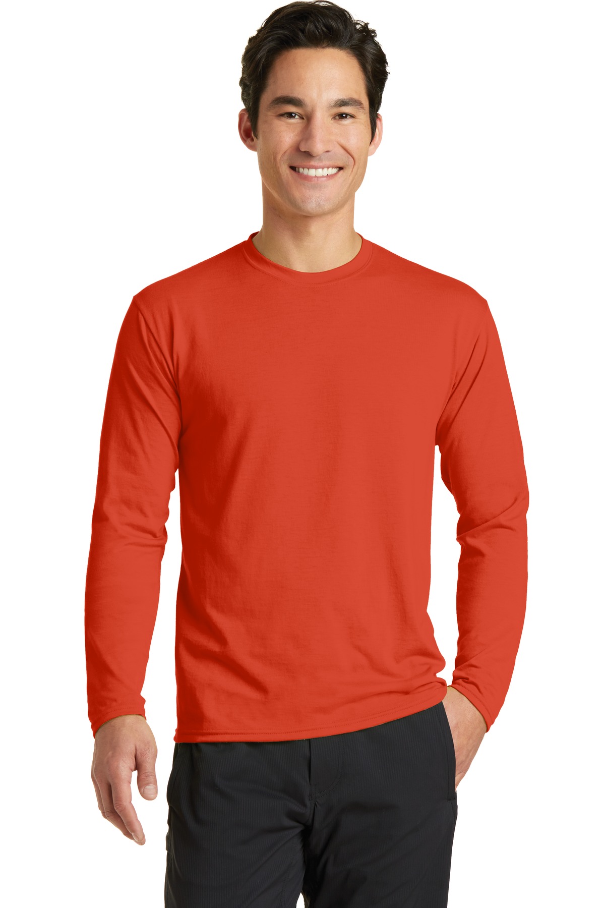 Port & Company Men's Long Sleeve Performance Blend Tee - Picture 11 of 15