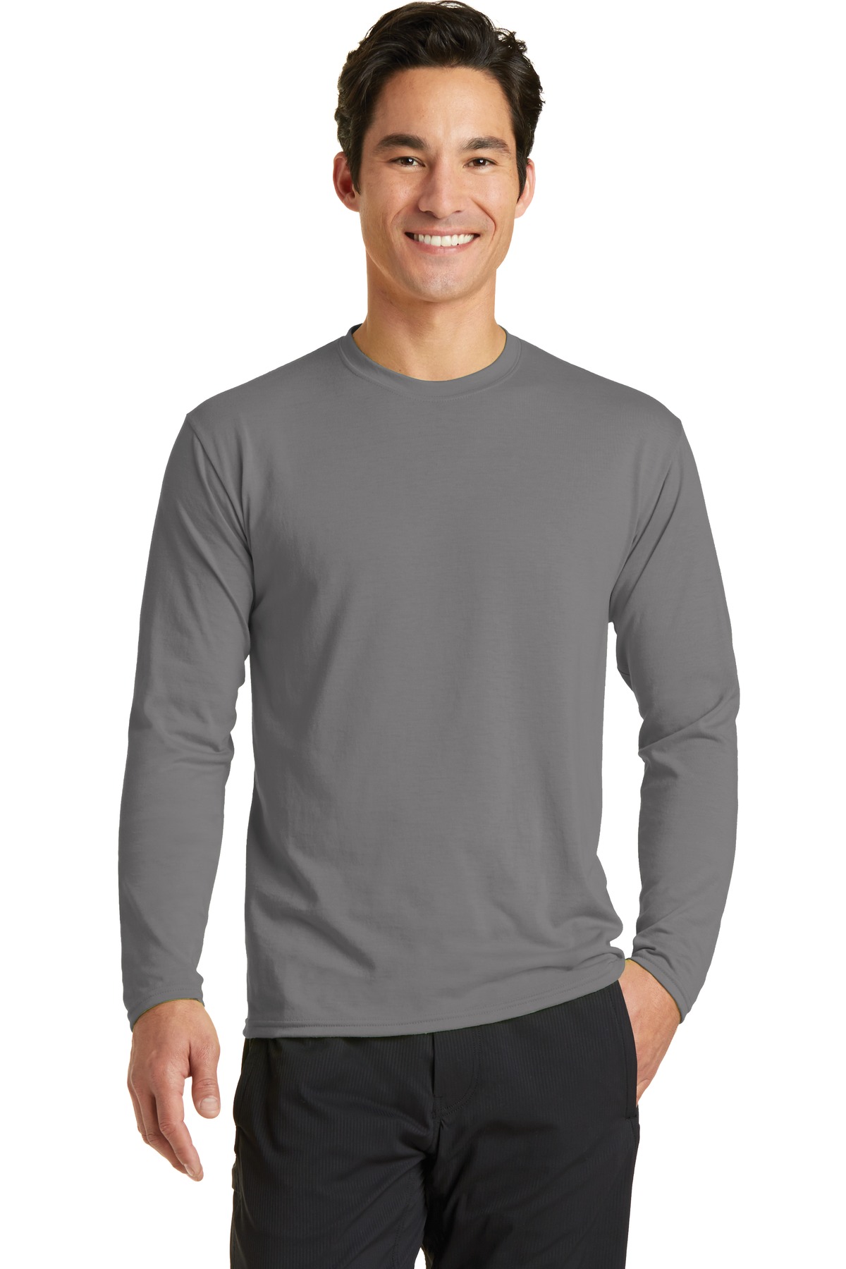 Port & Company Men's Long Sleeve Performance Blend Tee - Picture 10 of 15