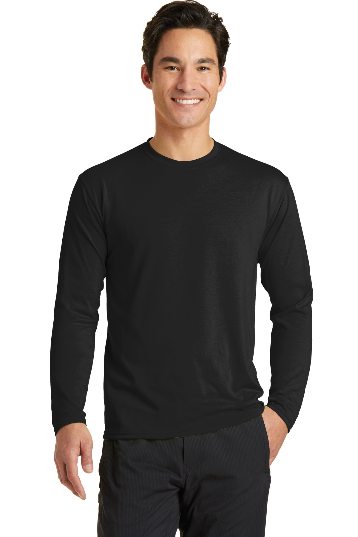 Port & Company Men's Long Sleeve Performance Blend Tee - Picture 4 of 15