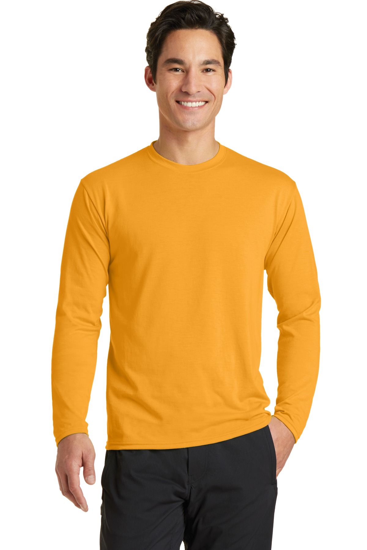 Port & Company Men's Long Sleeve Performance Blend Tee - Picture 8 of 15