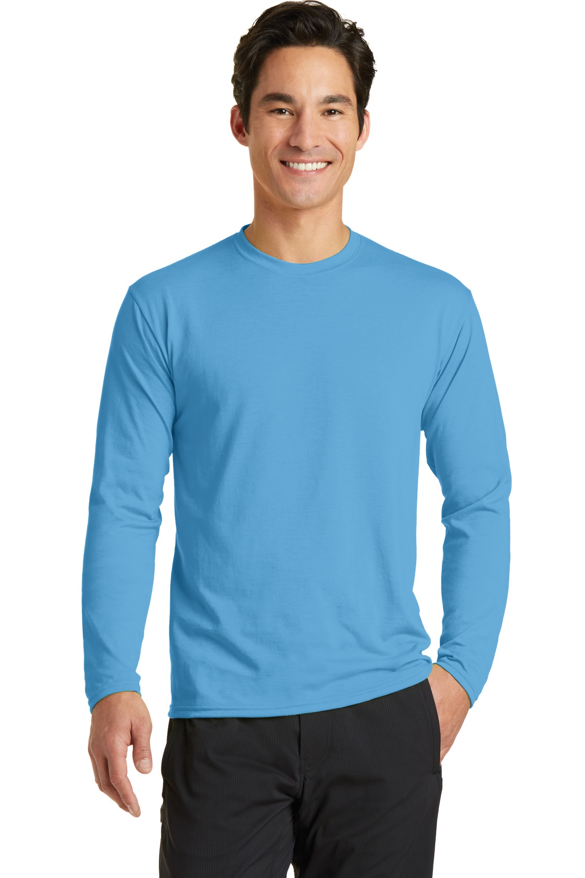 Port & Company Men's Long Sleeve Performance Blend Tee - Picture 13 of 15