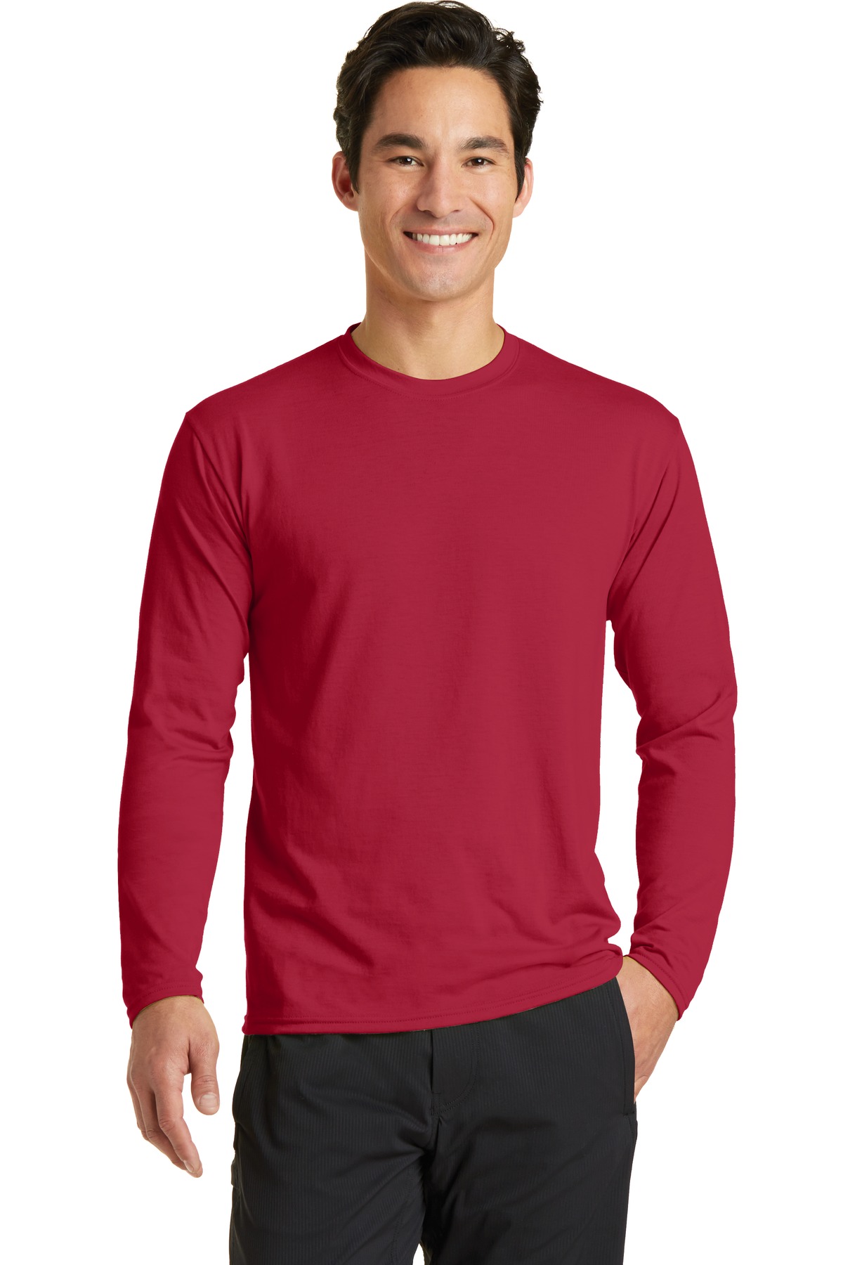 Port & Company Men's Long Sleeve Performance Blend Tee - Picture 14 of 15