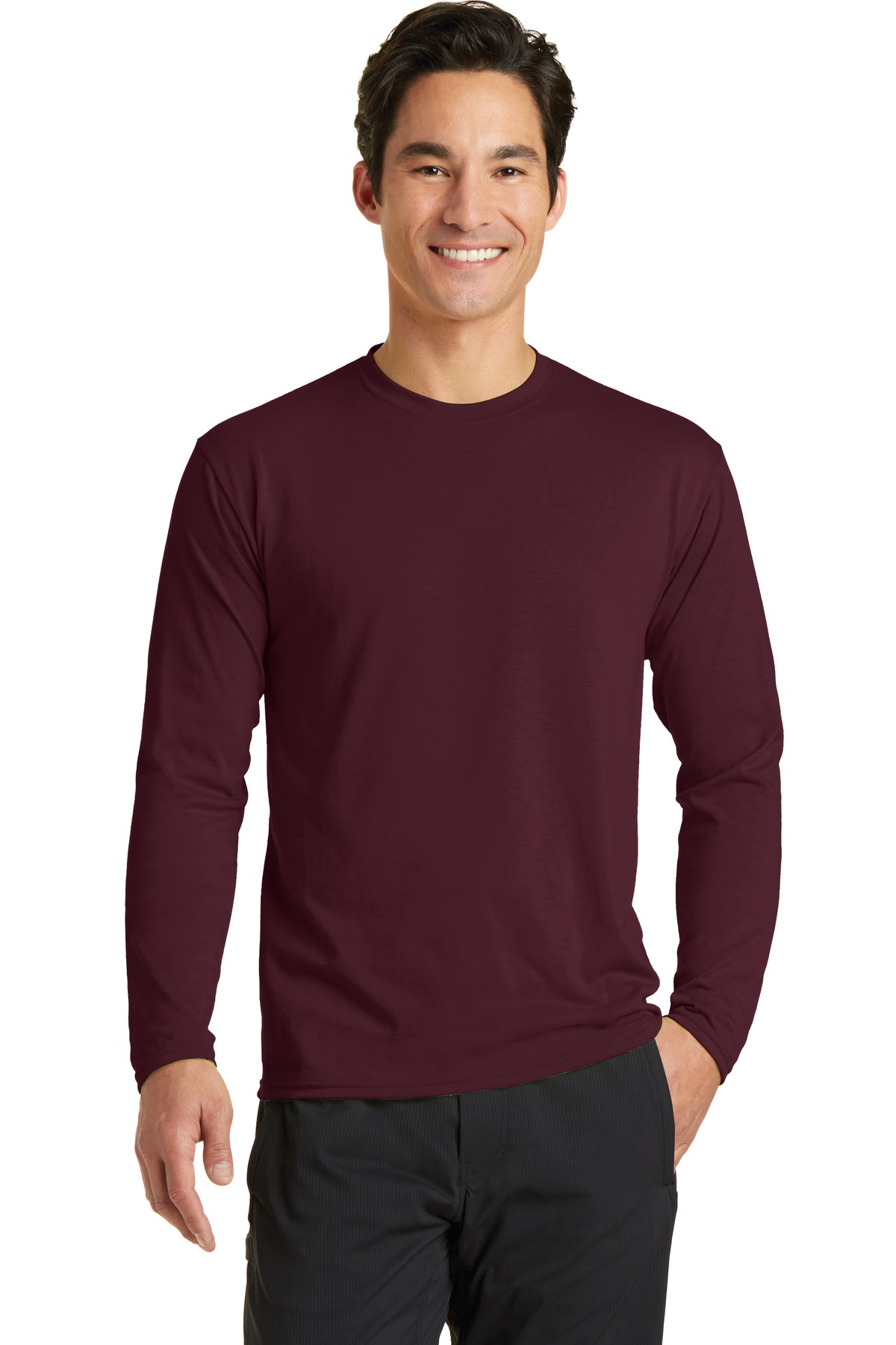 Port & Company Men's Long Sleeve Performance Blend Tee - Picture 6 of 15