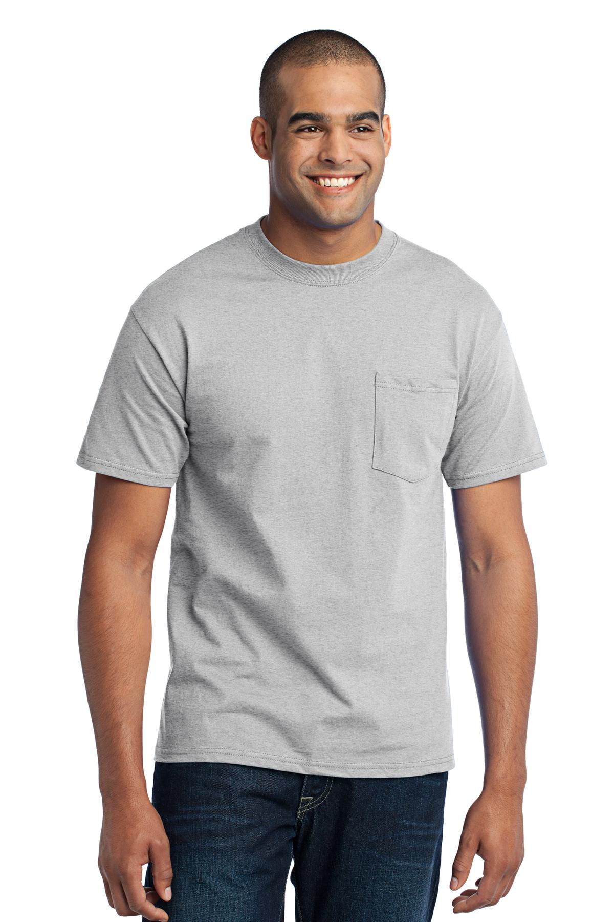 Port & Company Men's Tall Core Blend Pocket Tee - Picture 3 of 20