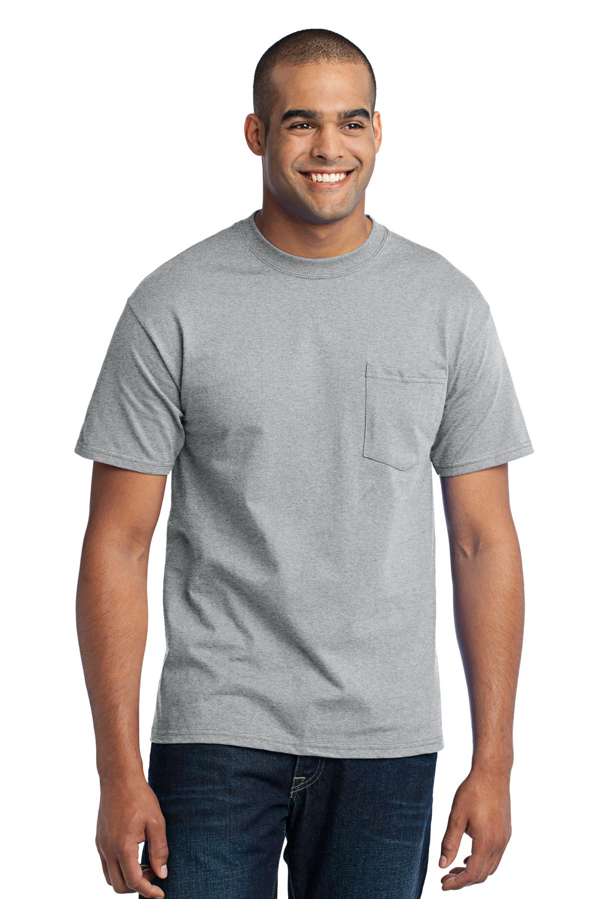 Port & Company Men's Tall Core Blend Pocket Tee - Picture 4 of 20