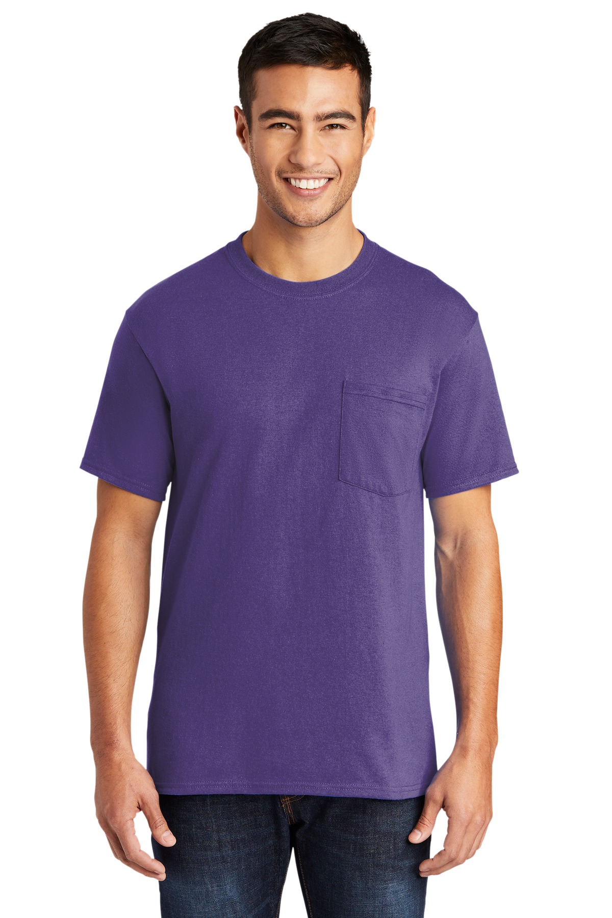 Port & Company Men's Tall Core Blend Pocket Tee - Picture 16 of 20