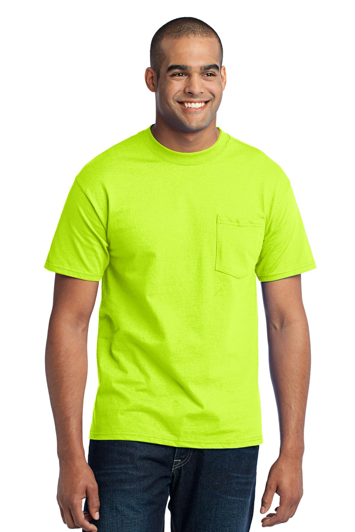 Port & Company Men's Tall Core Blend Pocket Tee - Picture 19 of 20