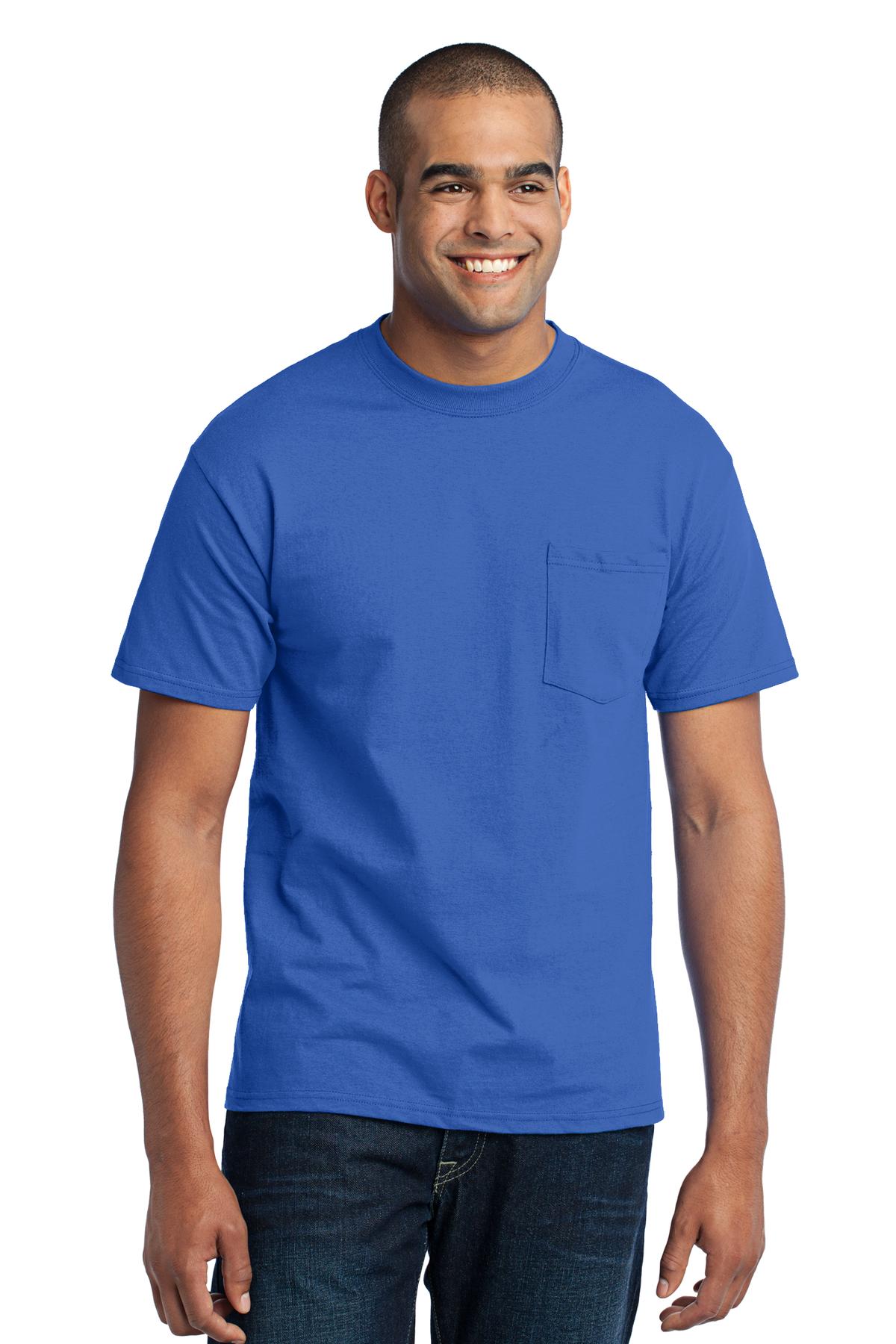 Port & Company Men's Tall Core Blend Pocket Tee - Picture 18 of 20
