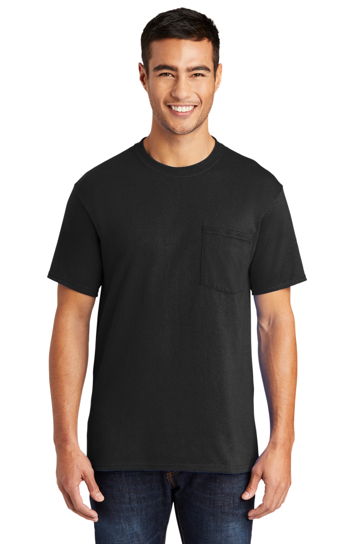 Port & Company Men's Tall Core Blend Pocket Tee - Picture 12 of 20