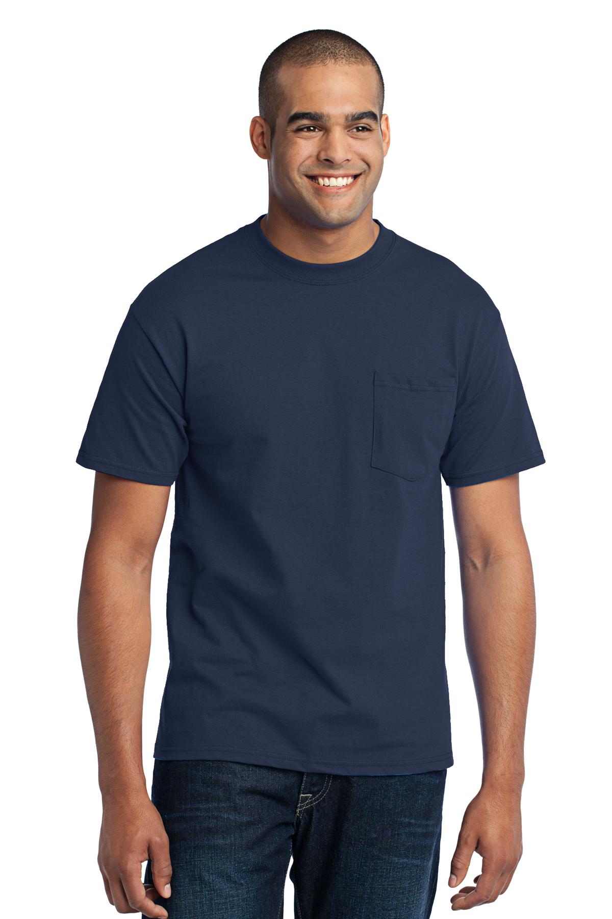 Port & Company Men's Tall Core Blend Pocket Tee - Picture 14 of 20