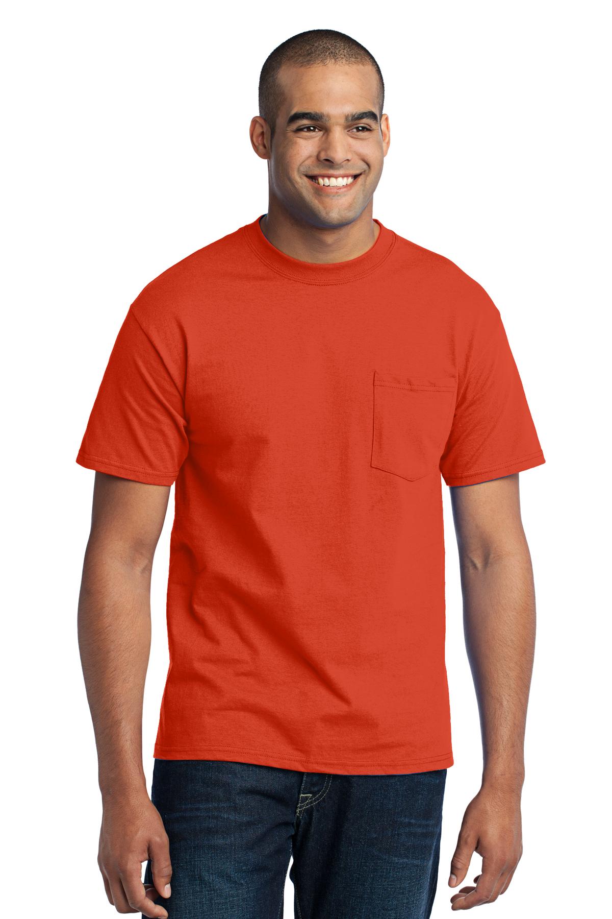 Port & Company Men's Tall Core Blend Pocket Tee - Picture 15 of 20