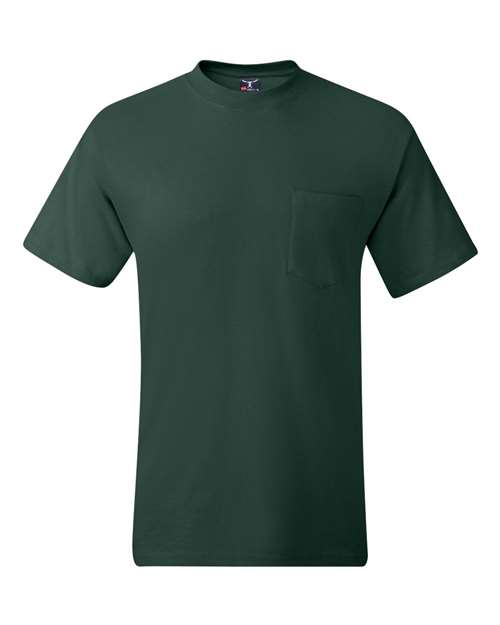 Hanes Men's Beefy 100% Cotton T-Shirt with Pocket - Picture 15 of 21