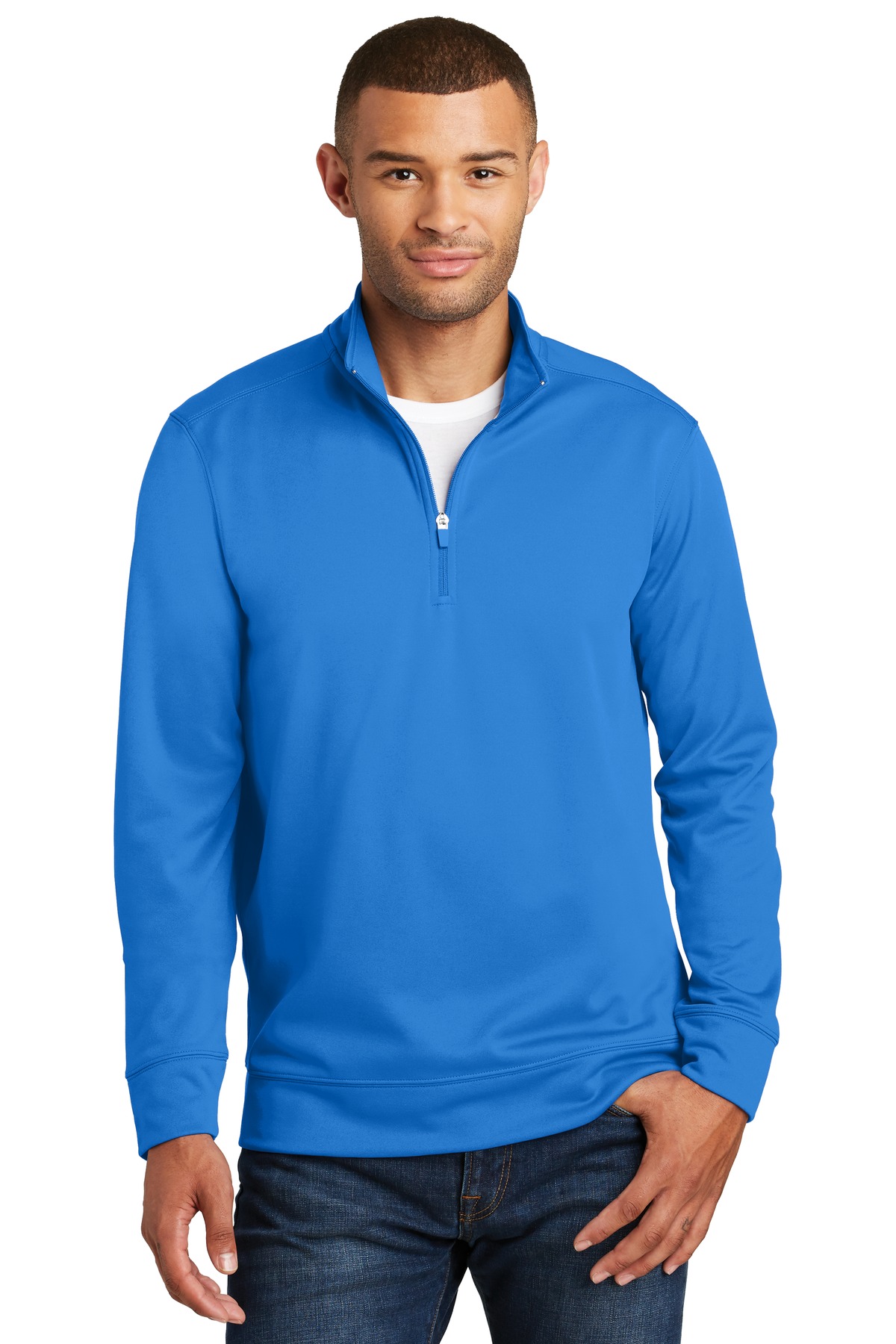 Port & Company Men's Performance Fleece 1/4-Zip Pullover Sweatshirt - Picture 6 of 7