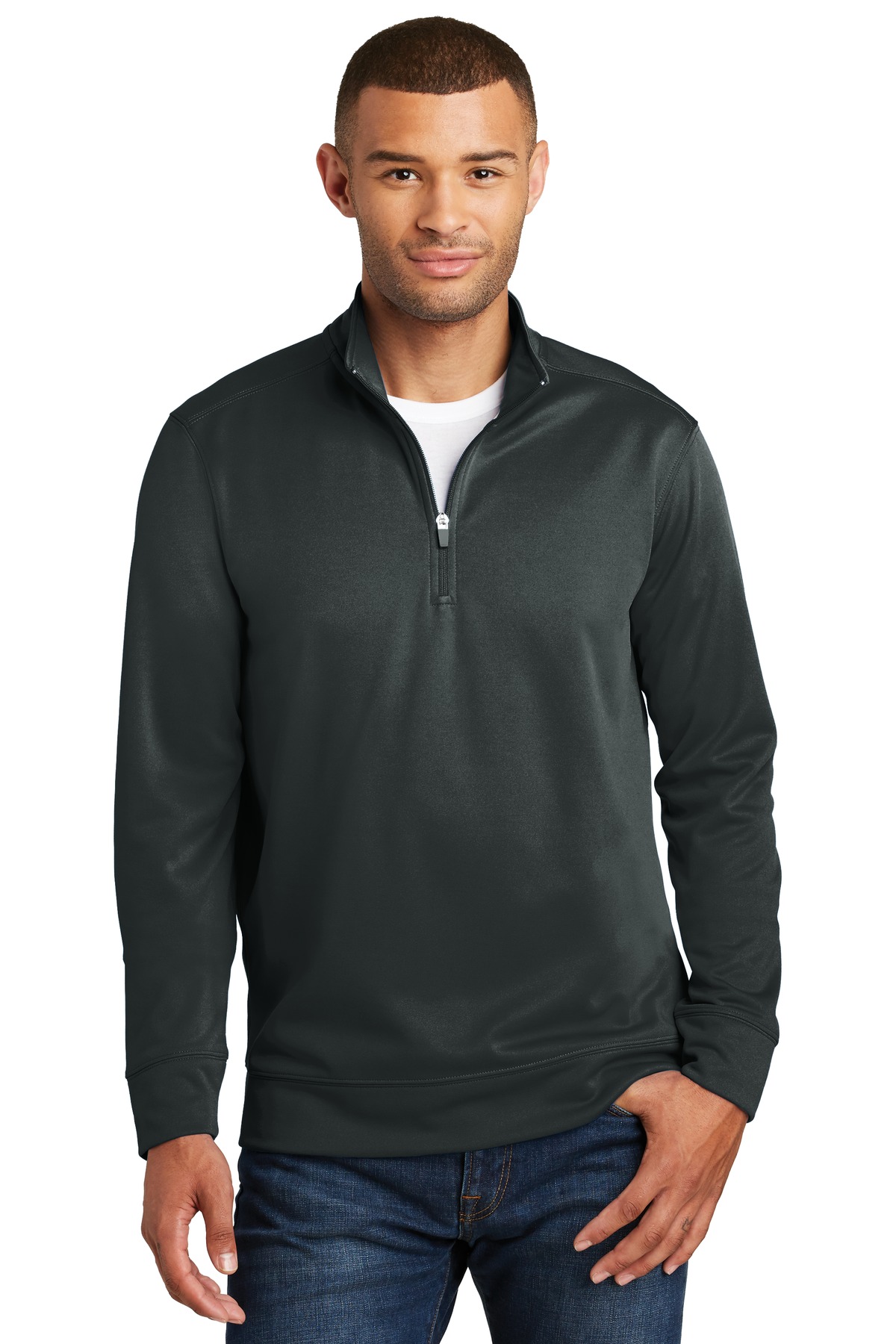 Port & Company Men's Performance Fleece 1/4-Zip Pullover Sweatshirt - Picture 4 of 7