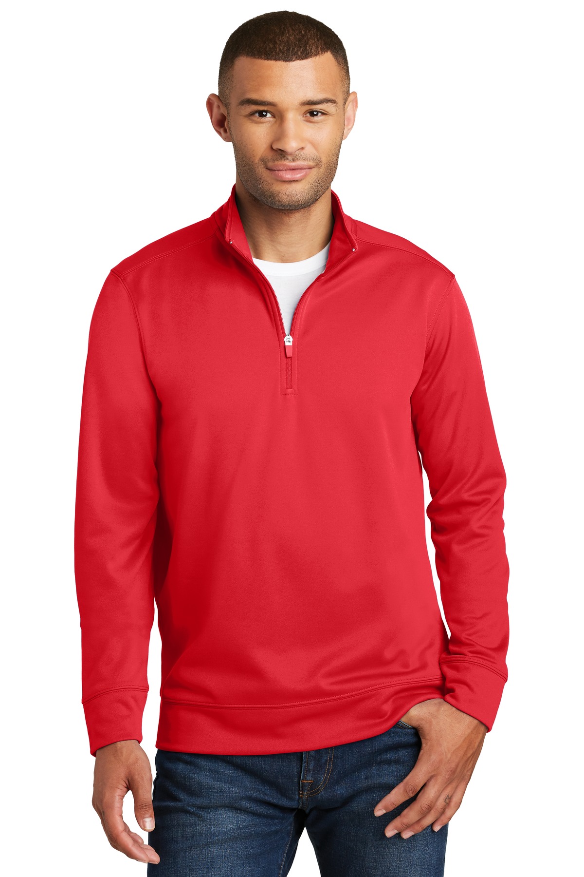 Port & Company Men's Performance Fleece 1/4-Zip Pullover Sweatshirt - Picture 5 of 7