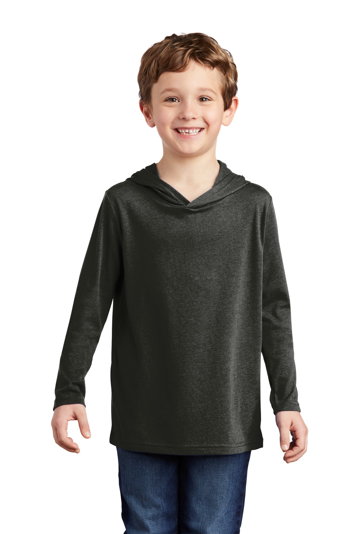 District Youth Perfect Tri Long Sleeve Hoodie DT139Y - Picture 2 of 17