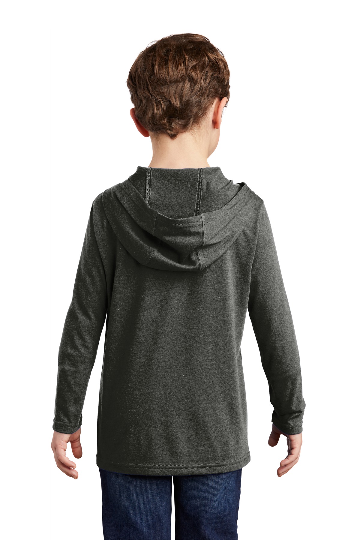 District Youth Perfect Tri Long Sleeve Hoodie DT139Y - Picture 3 of 17
