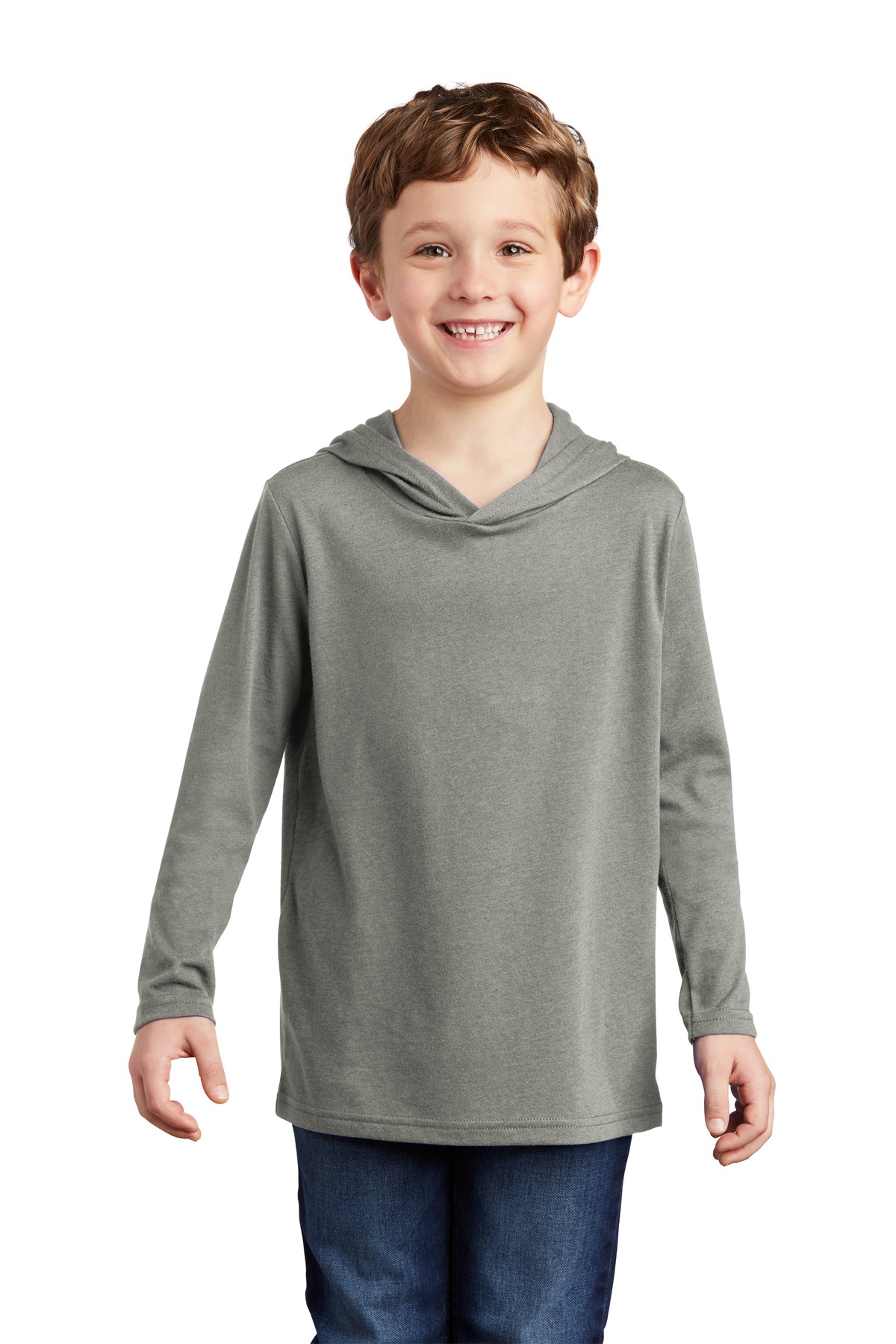 District Youth Perfect Tri Long Sleeve Hoodie DT139Y - Picture 10 of 17