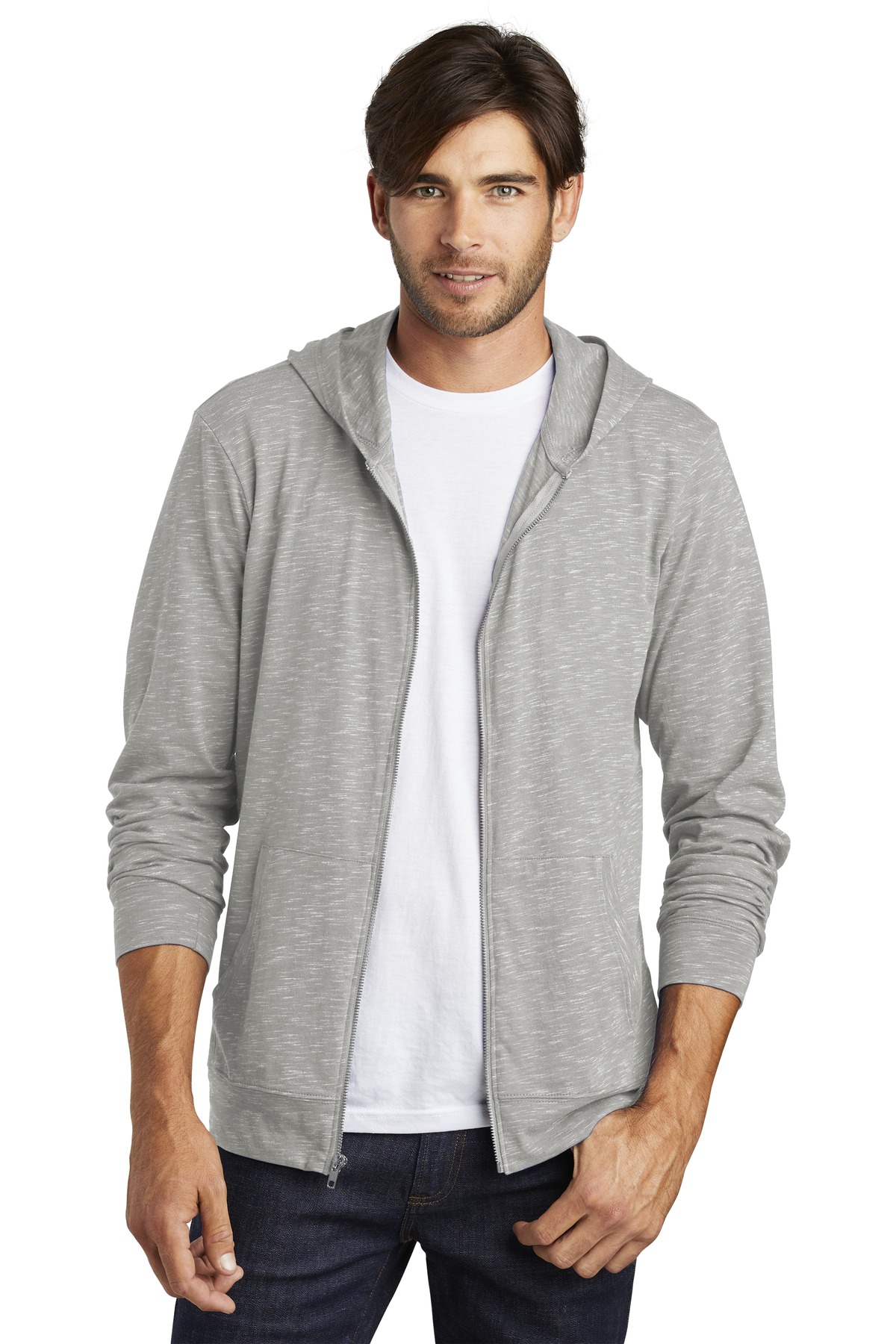 District Men's Medal Full-Zip Hoodie - Picture 4 of 5