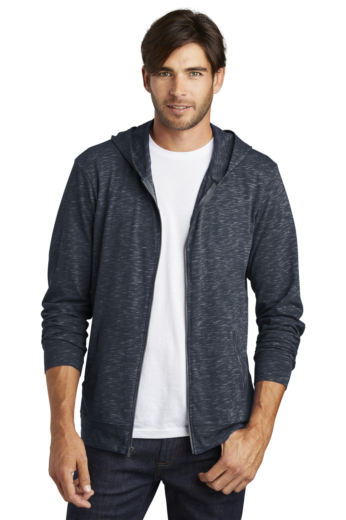 District Men's Medal Full-Zip Hoodie - Picture 5 of 5