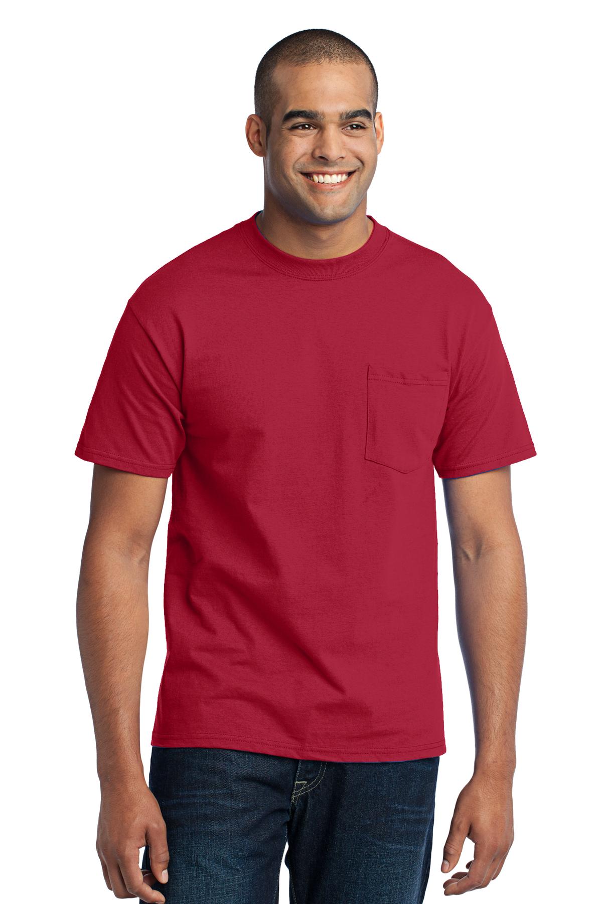 Port & Company Men's Tall Core Blend Pocket Tee - Picture 17 of 20