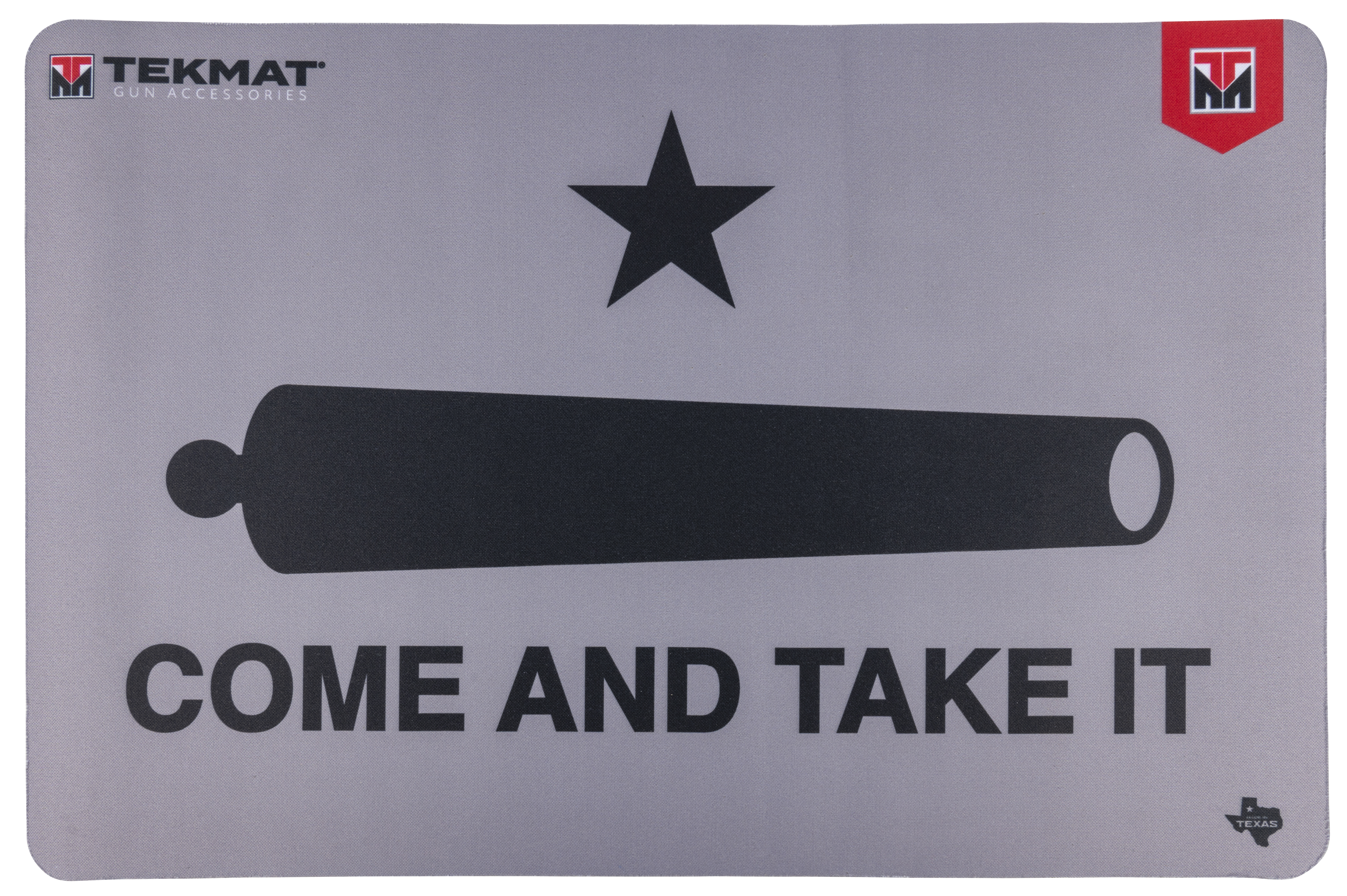 TekMat TEKR17CATIC Cleaning Mat Black/Gray Rubber 11″x17″ “Come And Take It”/Ca