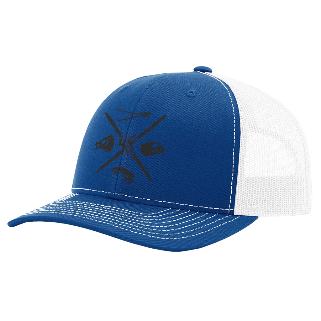 Fin Finder Skulls Mesh Hat Blue/White - Picture 1 of 2