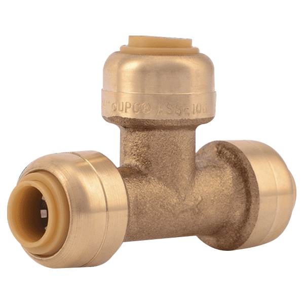 SharkBite U370LF Push-Fit Brass Tee 3/4 Inch for Potable Water and Hydronic Heat - Picture 3 of 5